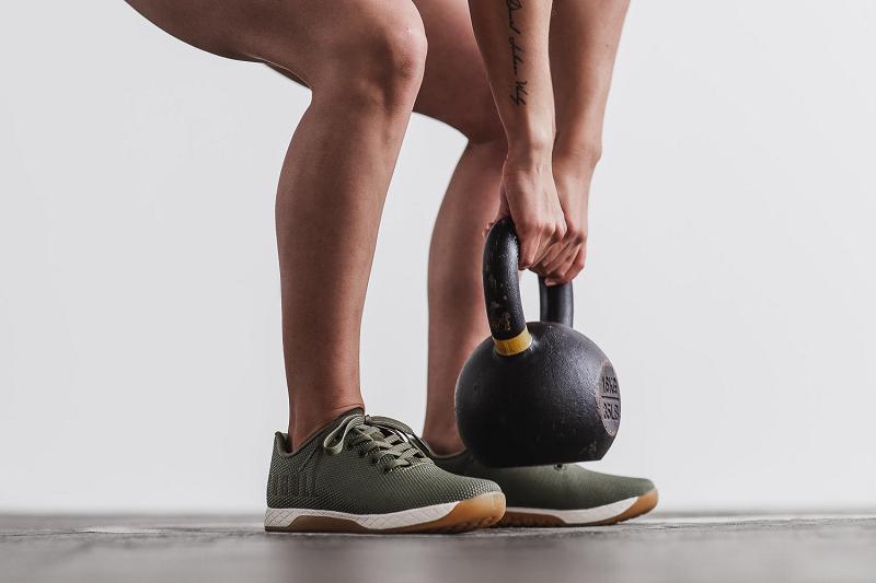 Nobull Army Ivory Gum Women's Trainers Dark / Grey | USA L2033I